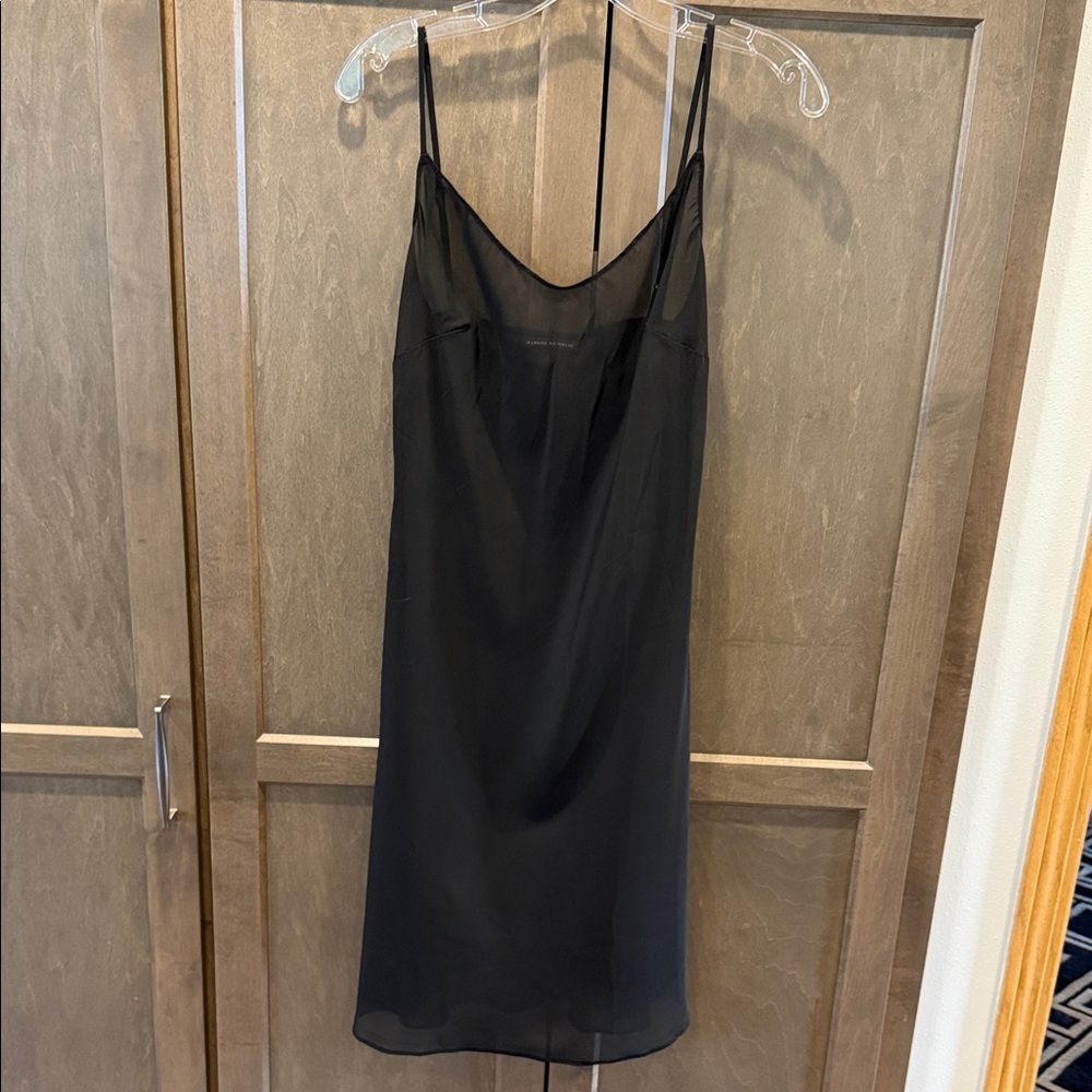 Vintage Banana Republic Y2K Whimsigoth Fairy Grunge Black Slip Dress Size 2